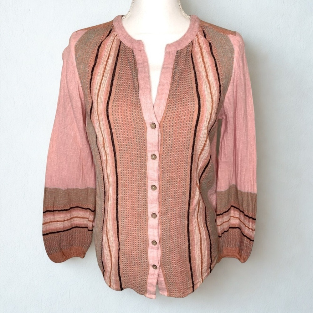 Liverpool Boho Pink Stripe Top Women’s Small